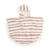 Bath poncho - Stripes - Powder