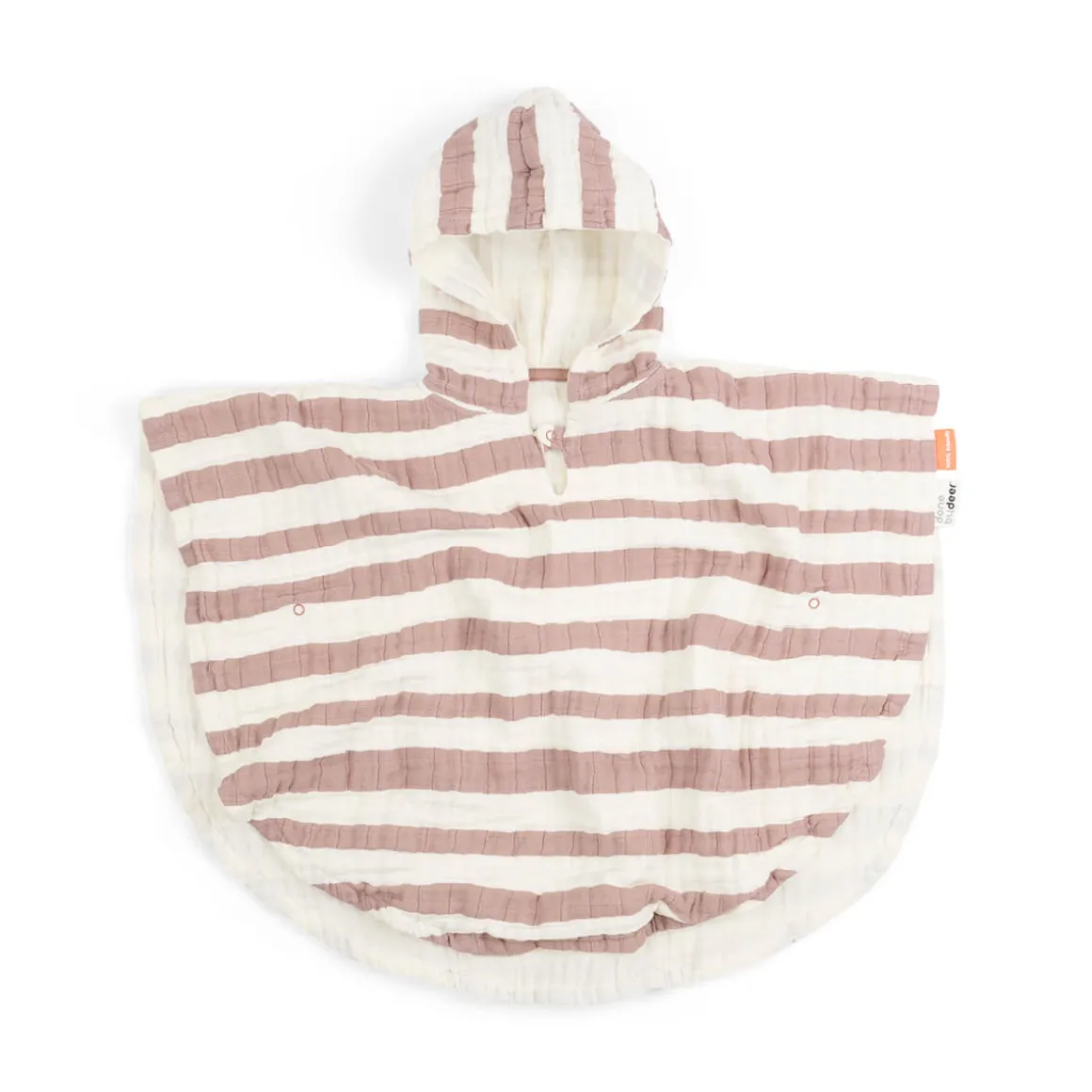 Bath poncho - Stripes - Powder