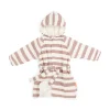Bathrobe 3-4 years - Stripes - Powder
