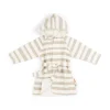 Bathrobe 3-4 years - Stripes - Sand