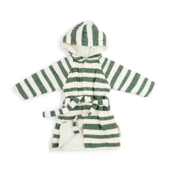 Bathrobe 3-4 years - Stripes - Green