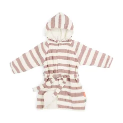 Bathrobe 1-2 years - Stripes - Powder