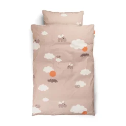 Bedlinen baby - Happy clouds - Powder