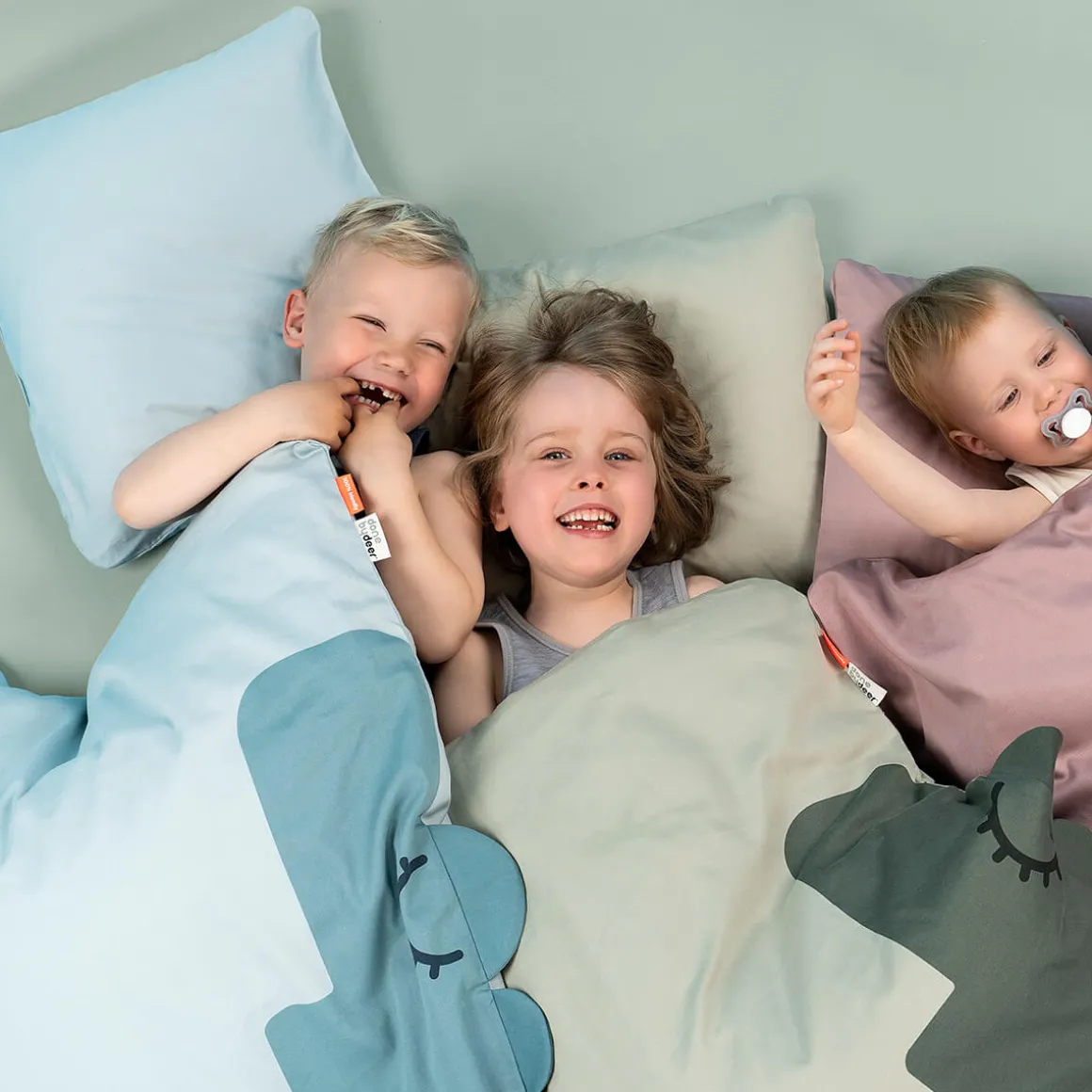 Bedlinen baby - Sleepy Croco - Powder