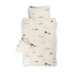 Bedlinen baby INT/DK - Tiny farm - Sand