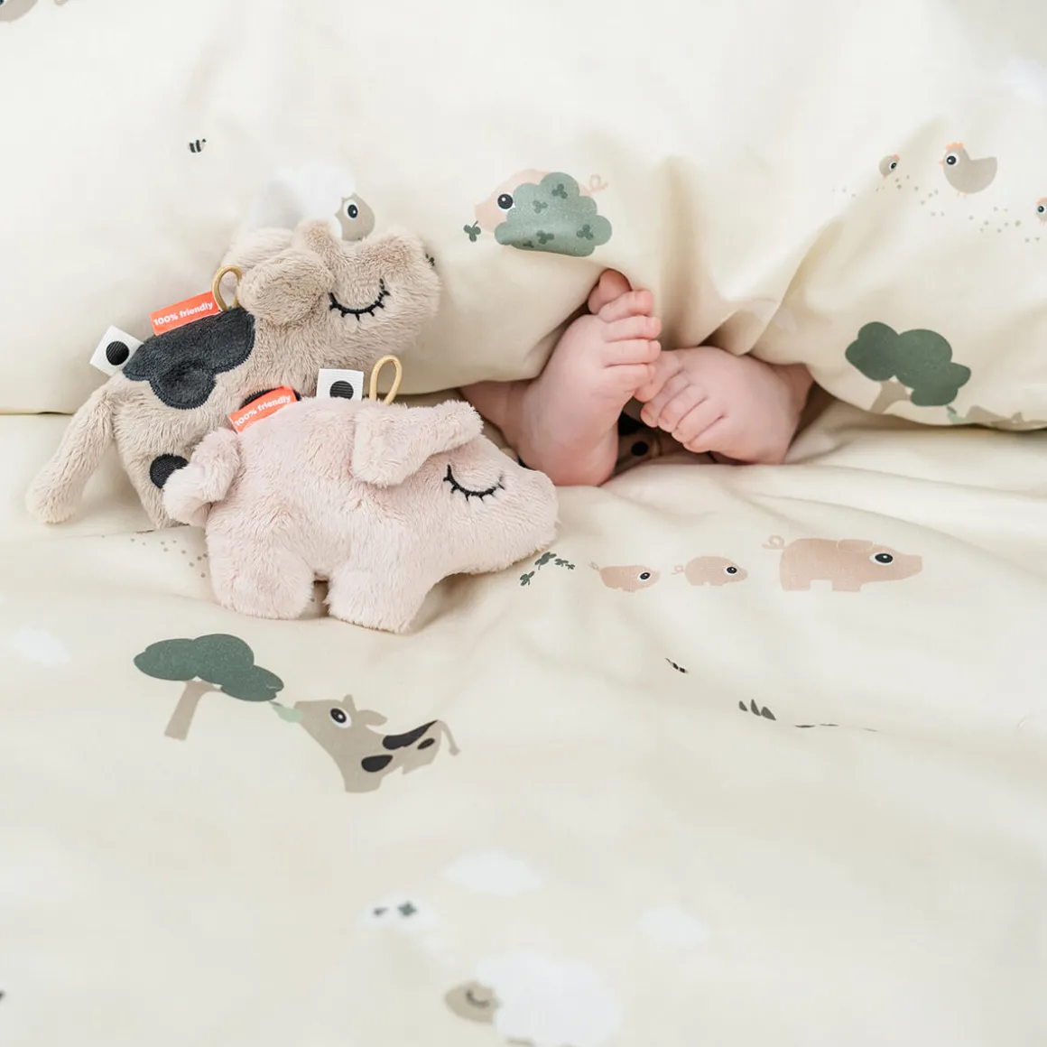 Bedlinen baby INT/DK - Tiny farm - Sand