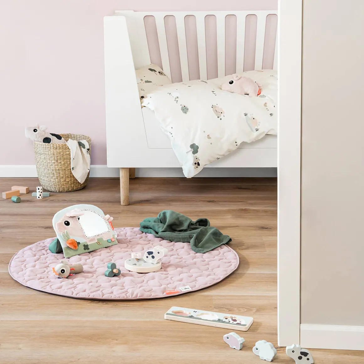 Bedlinen baby INT/DK - Tiny farm - Sand