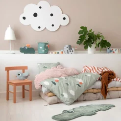 Bedlinen junior - Happy clouds - Green