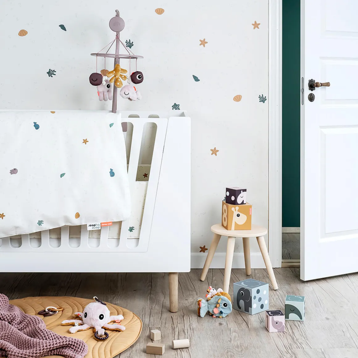 Bedlinen junior - Sea friends - Beige