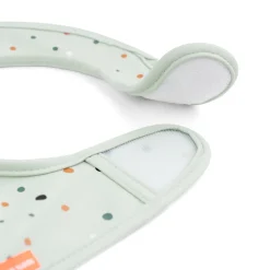 Bib with velcro 2-pack - Croco - Green