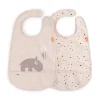 Bib with velcro 2-pack - Ozzo - Powder