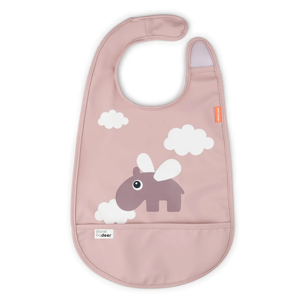 Bib w/velcro - Happy clouds - Powder