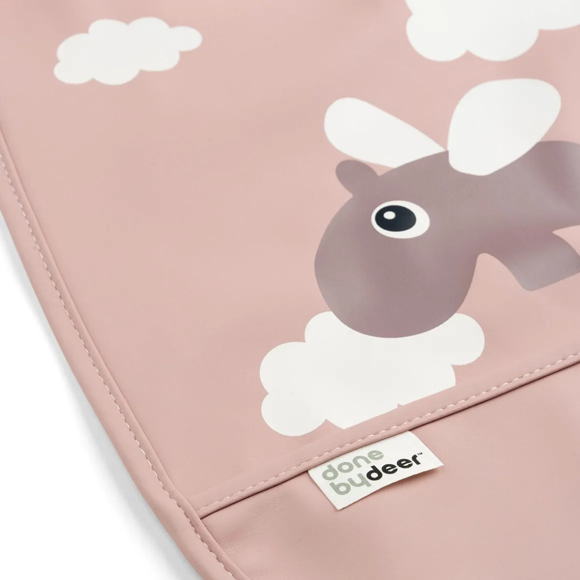 Bib w/velcro - Happy clouds - Powder