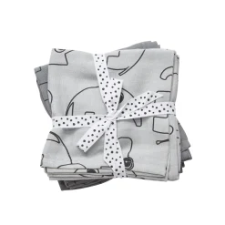 Burp cloth 2-pack - Contour - Grey