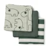 Burp cloth 3-pack - Deer friends - Green