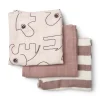 Burp cloth 3-pack - Deer friends - Powder