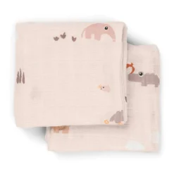 Burp cloth 2-pack - Playground - Powder