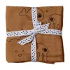 Burp cloth 2-pack - Sea friends - Mustard