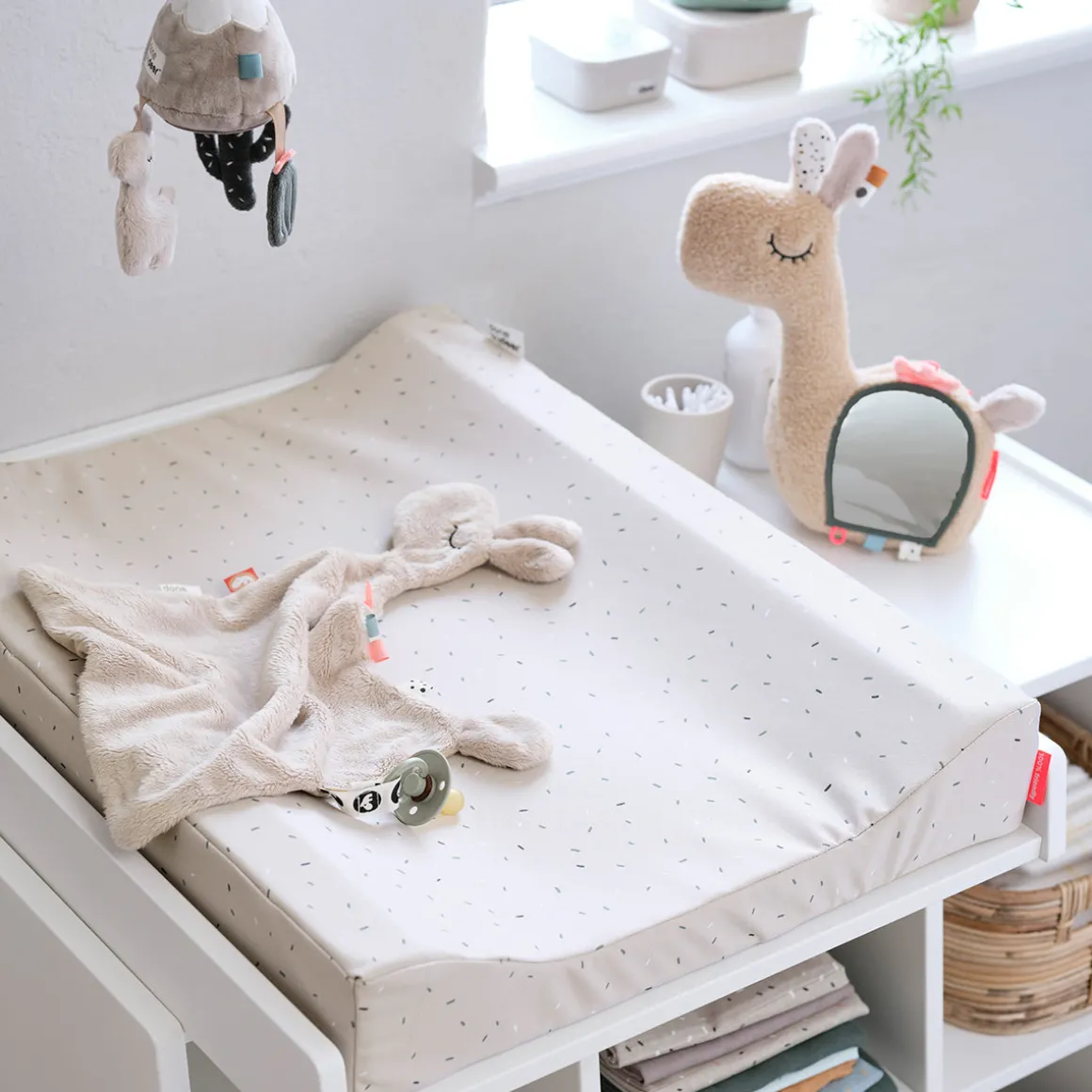 Changing pad easy wipe - Confetti - Blue