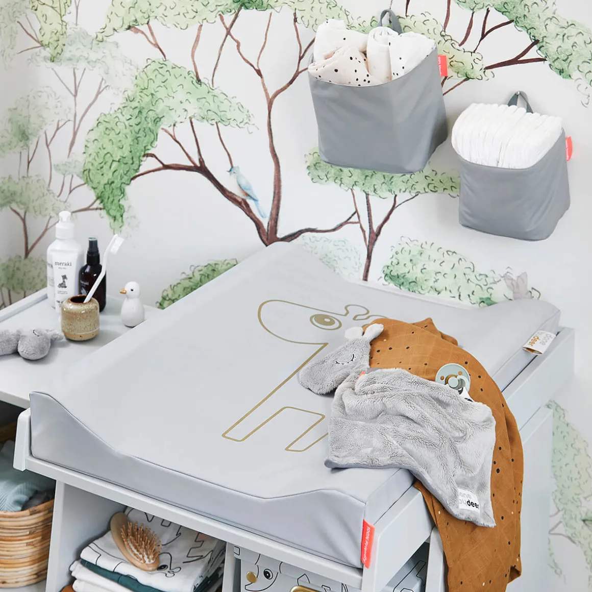 Changing pad easy wipe - Raffi - Grey