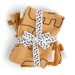 Cloth wipes 5-pack - Deer friends - Mustard