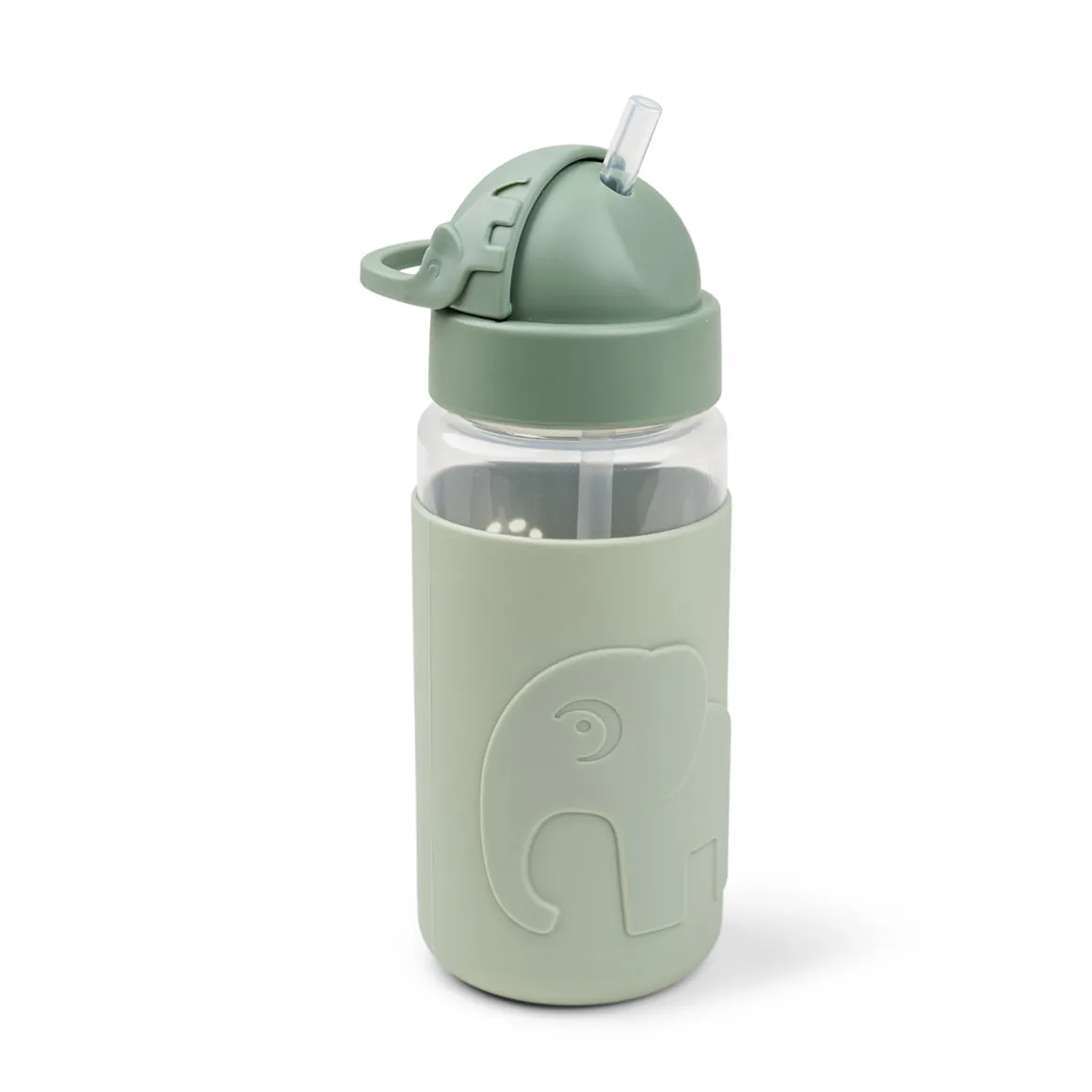 Easy-grip straw bottle - Elphee - Green - 350 ml