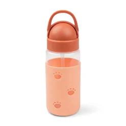 Easy-grip straw bottle - Elphee - Papaya - 350 ml