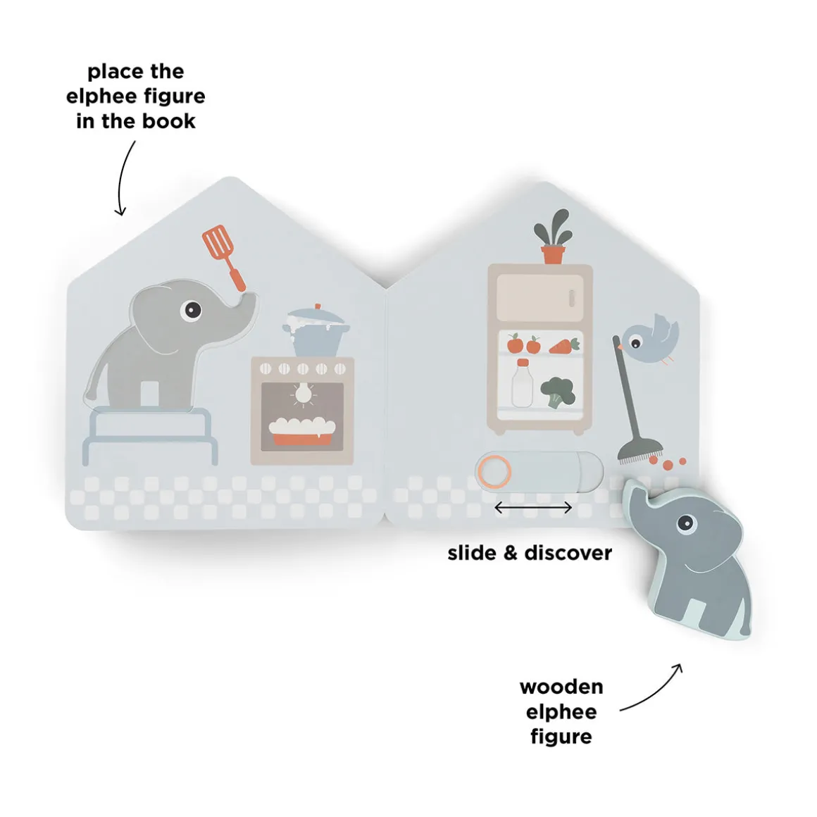 Elphee's home board book - Deer friends - Colour mix