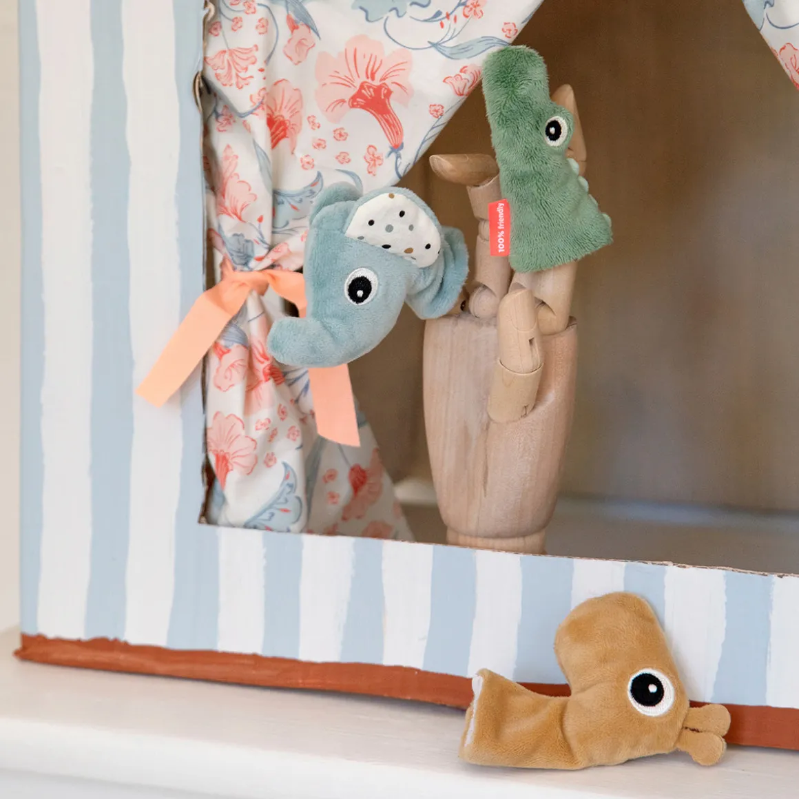 Finger puppet set 3 pcs - Deer friends - Colour mix