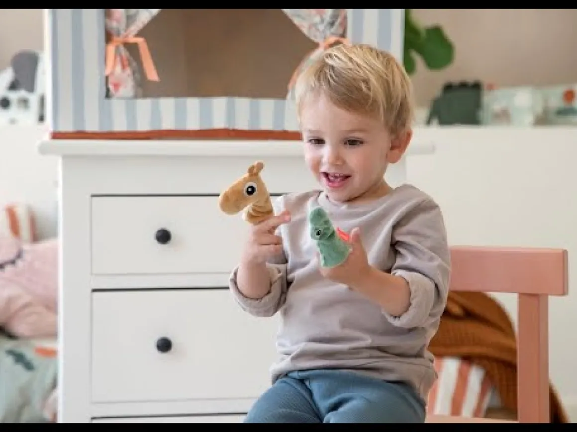 Finger puppet set 3 pcs - Deer friends - Colour mix