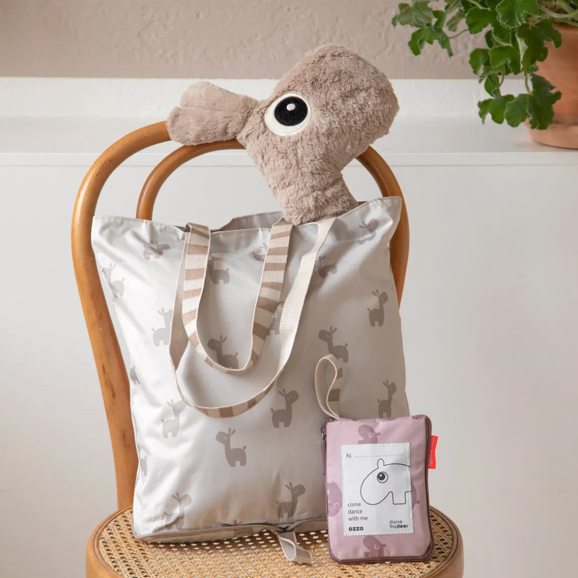 Foldable tote bag - Ozzo - Powder