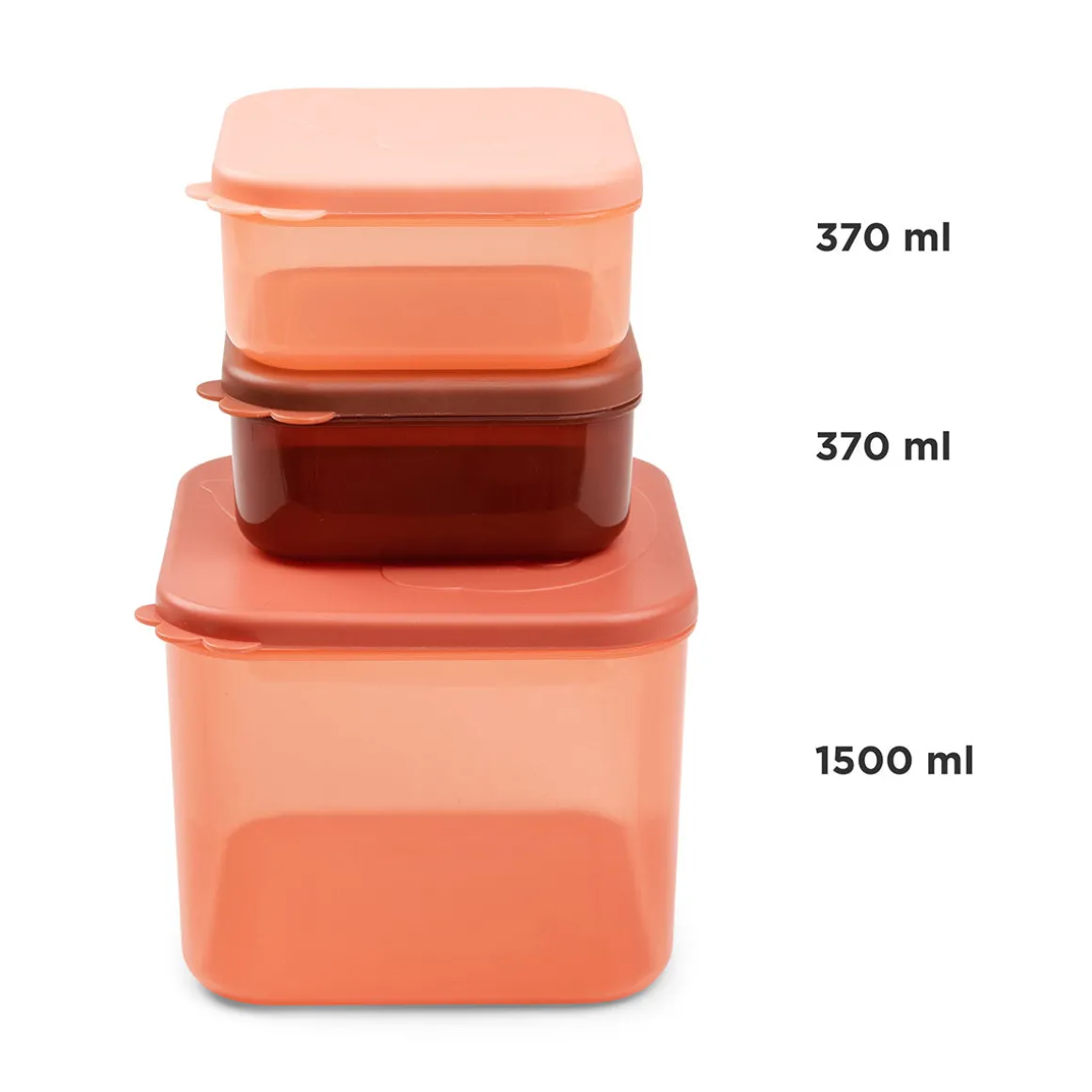 Food storage container set L - Elphee - Papaya
