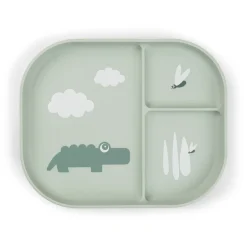 Foodie compartment plate - Croco - Green