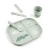 Foodie compartment plate set - Croco - Green