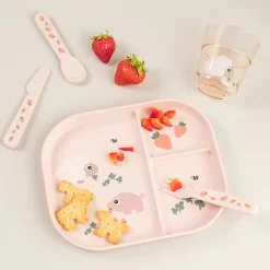 Foodie compartment plate set - Tiny farm - Powder