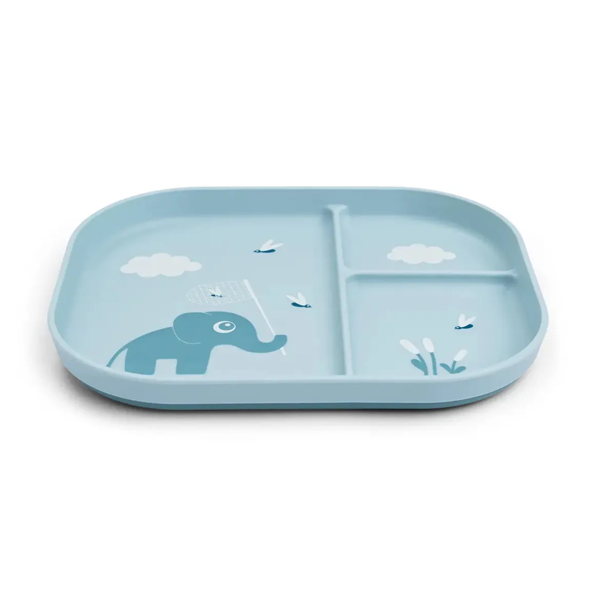 Foodie compartment plate - Elphee - Blue