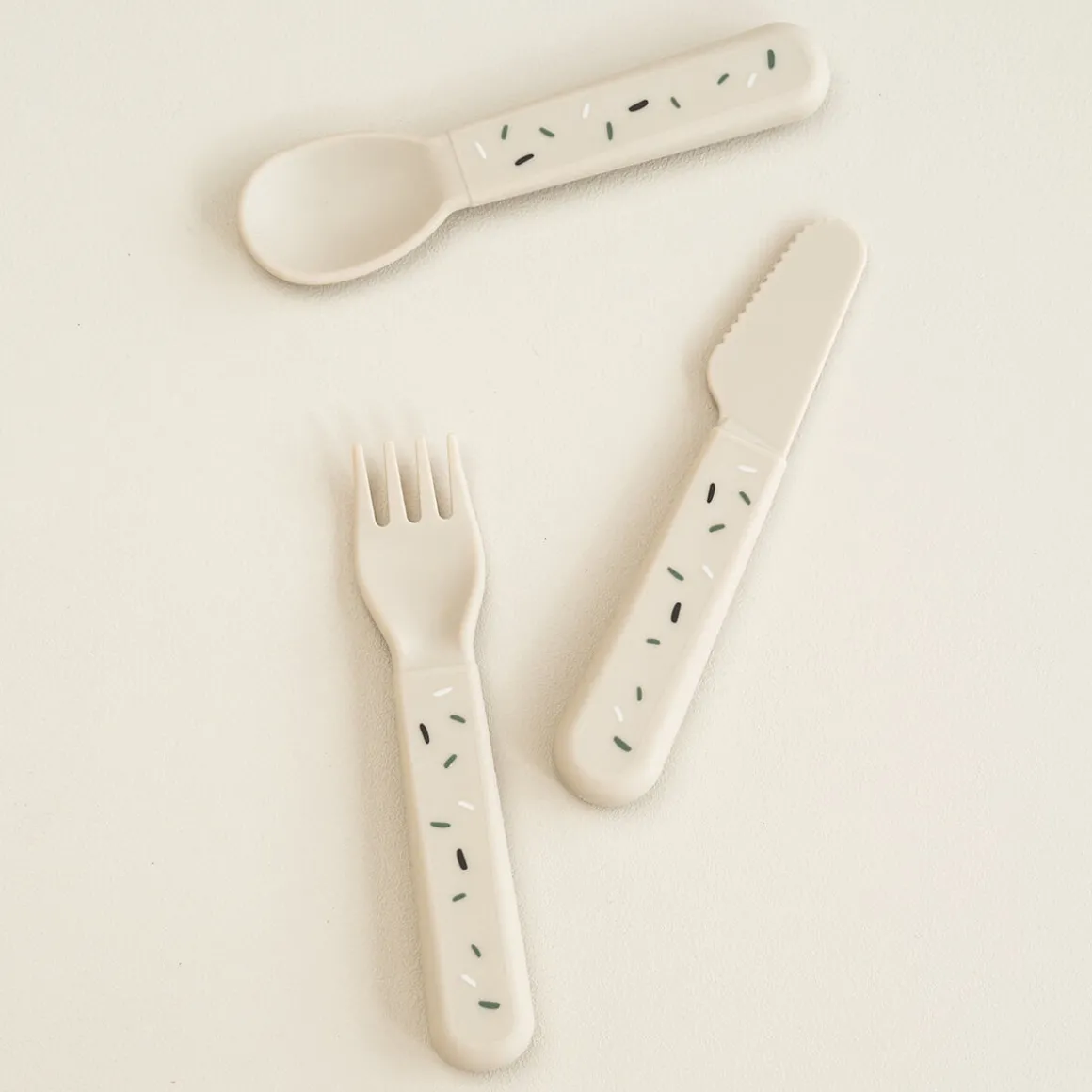 Foodie cutlery set - Confetti - Sand