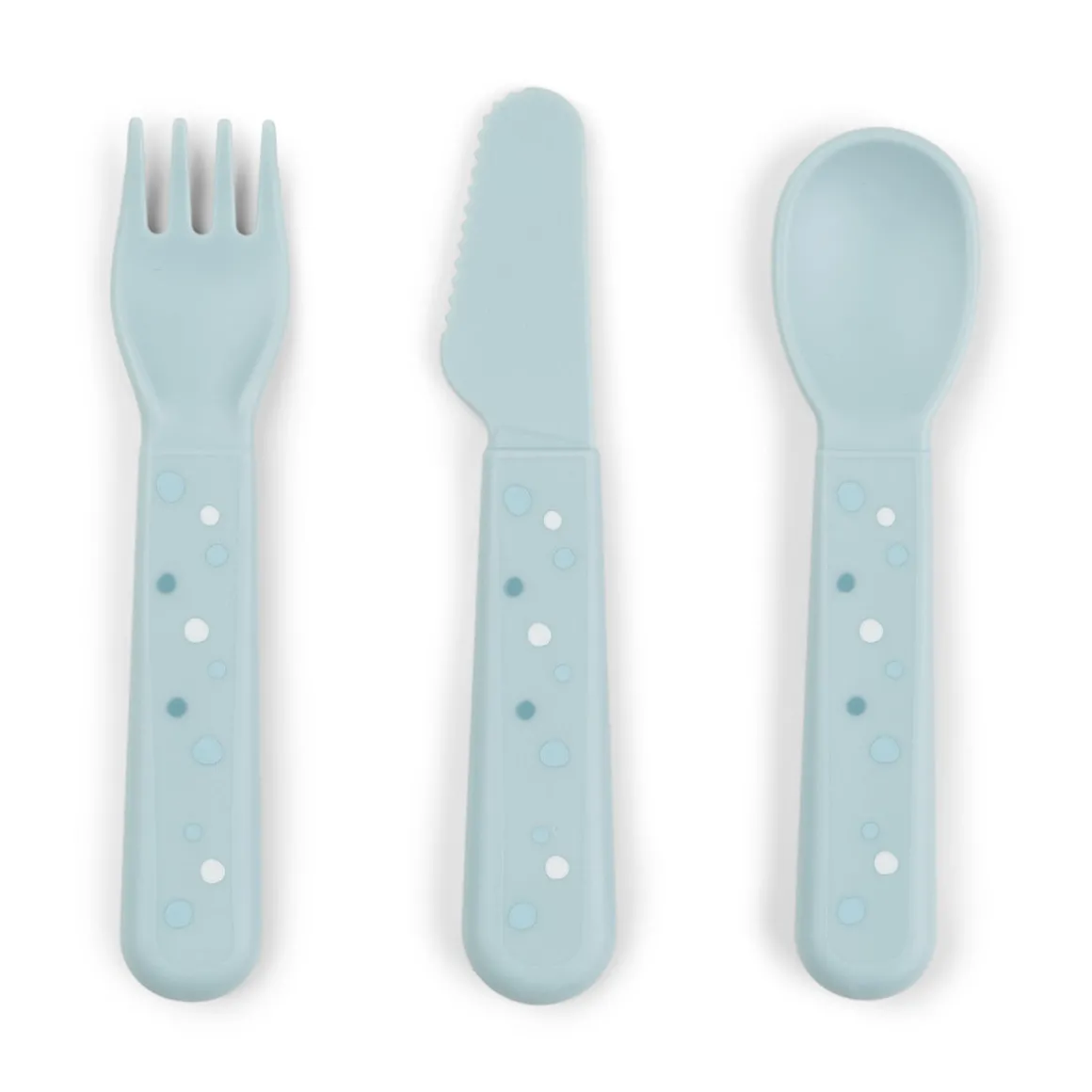 Foodie cutlery set - Happy dots - Blue