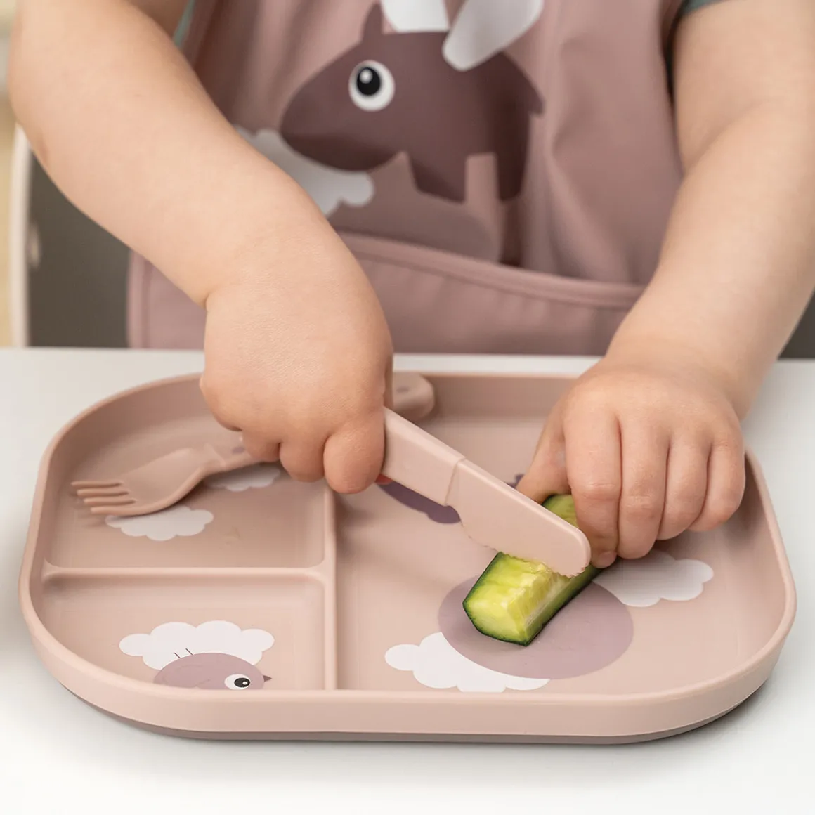Foodie cutlery set - Happy dots - Powder