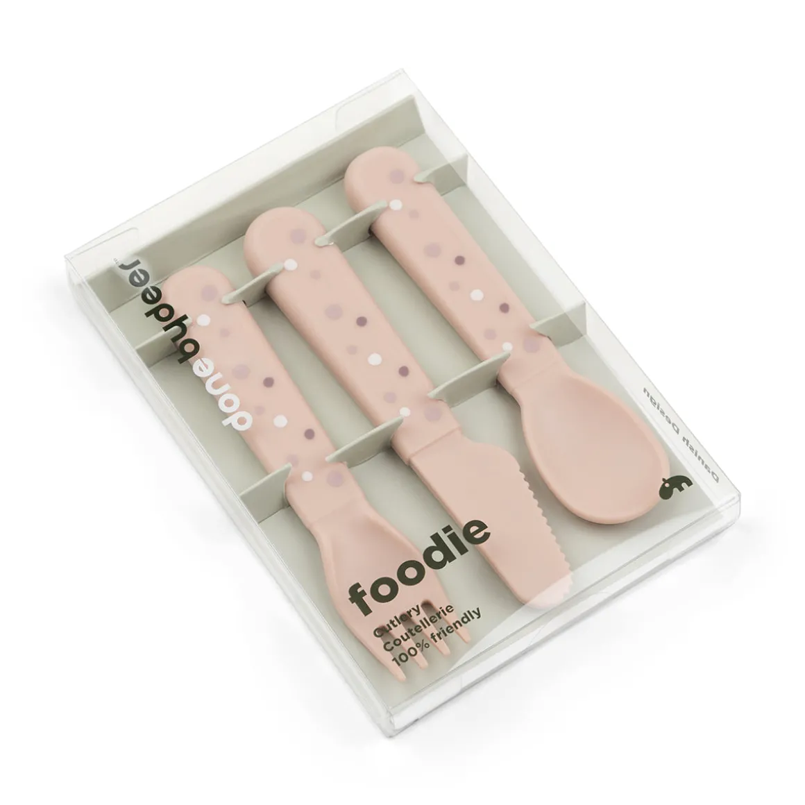 Foodie cutlery set - Happy dots - Powder