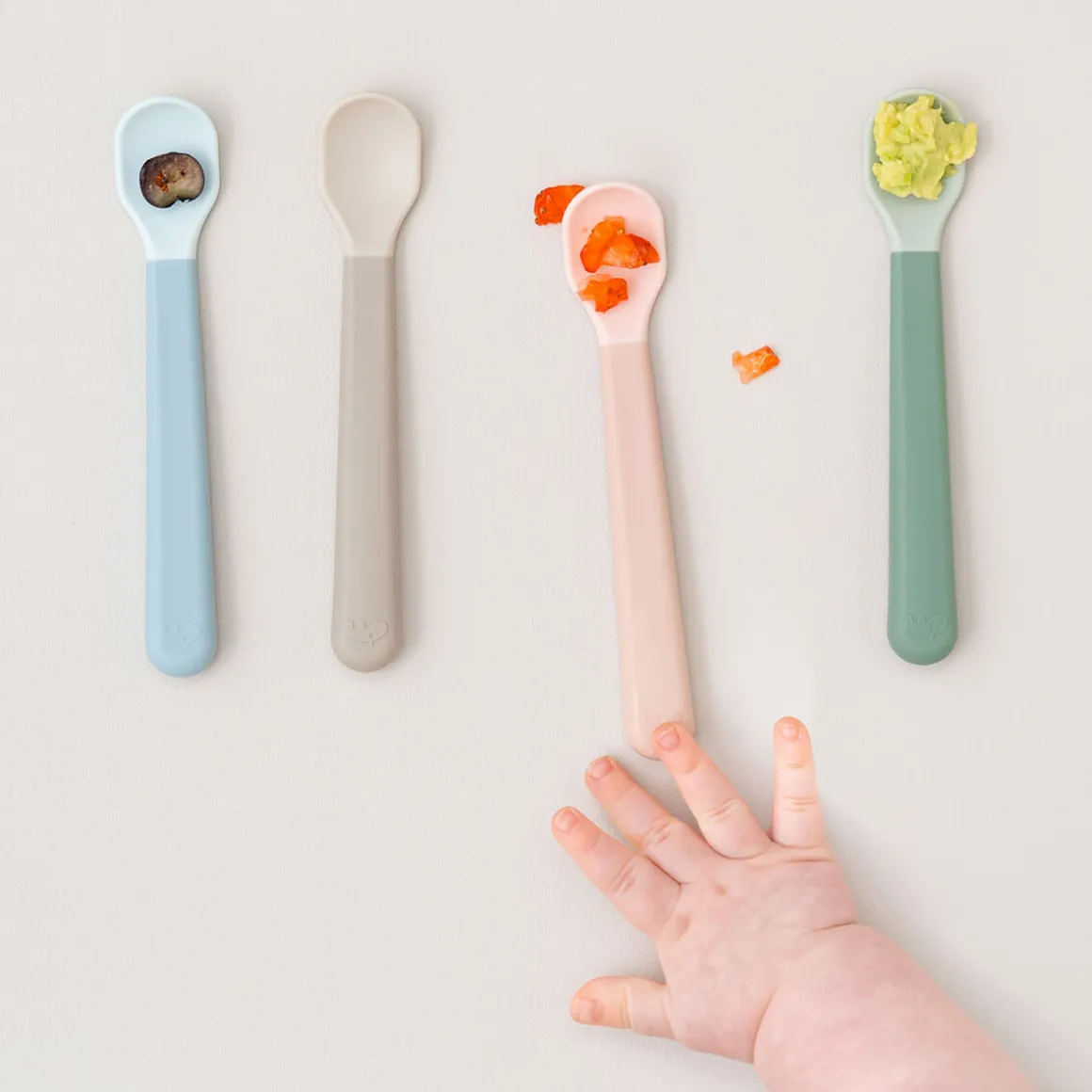 Foodie easy-grip baby spoon 3-pack - Green