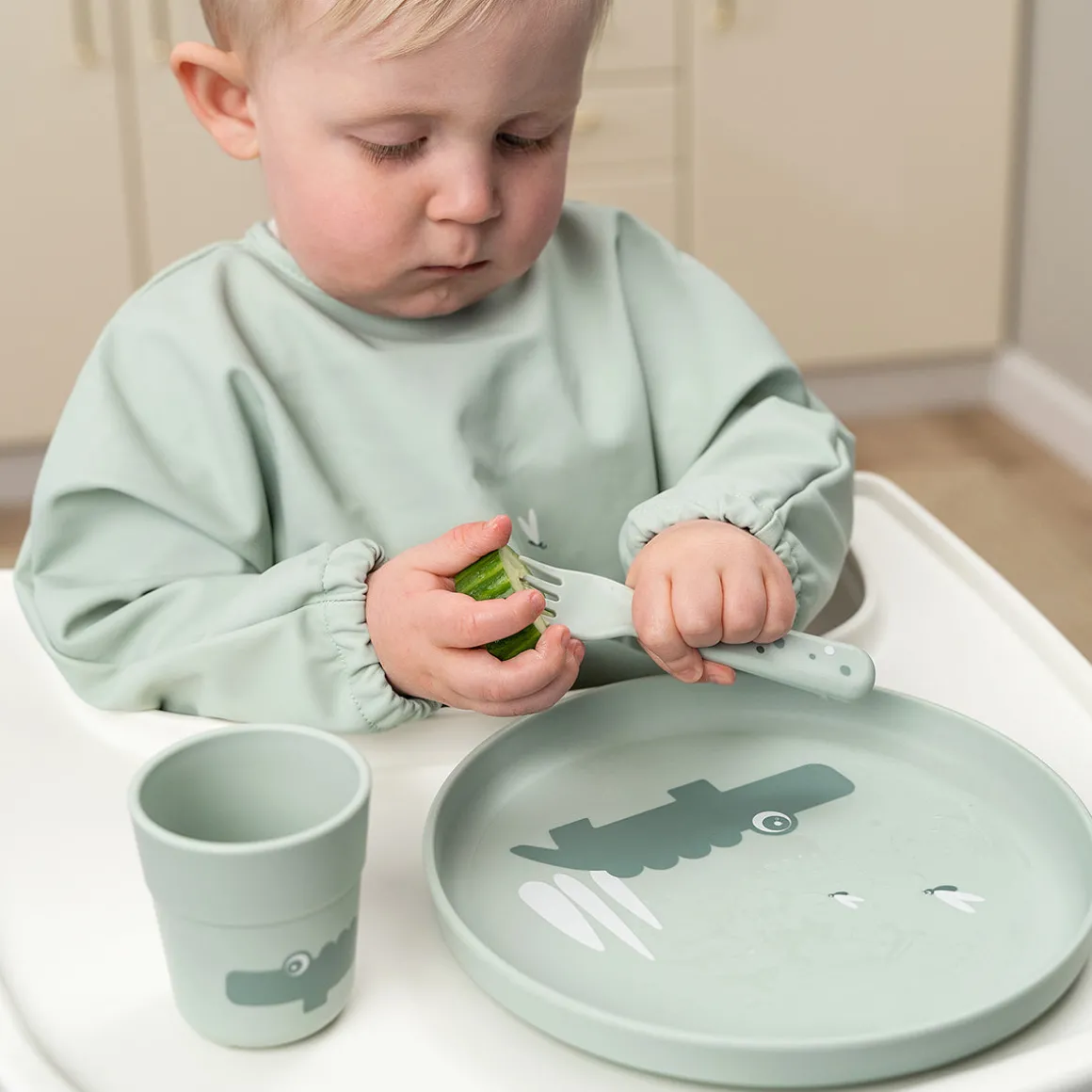 Foodie plate - Croco - Green