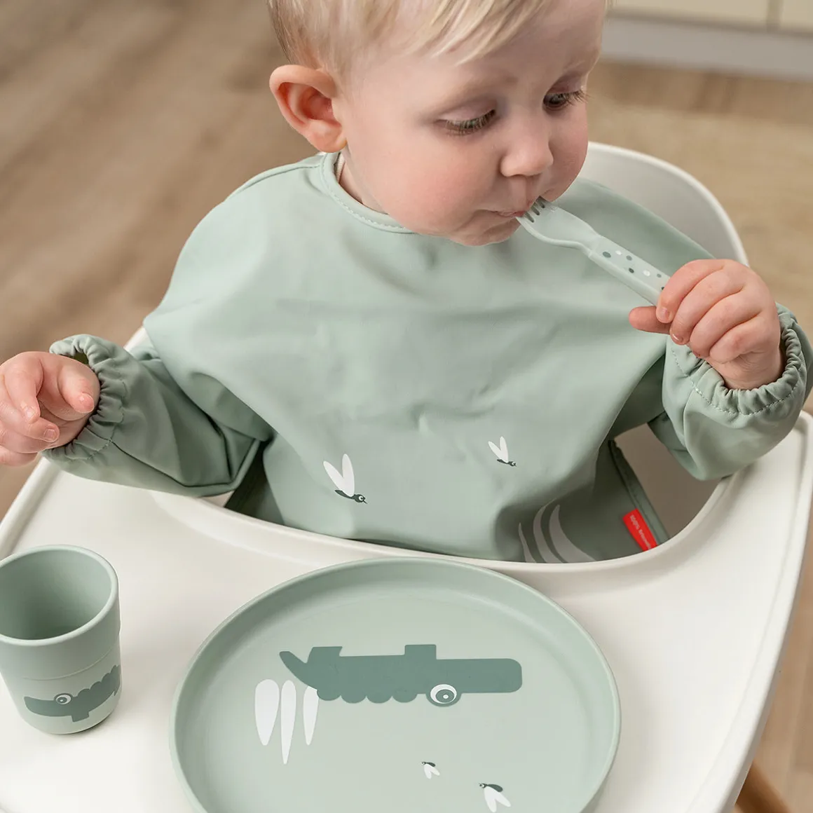 Foodie plate - Croco - Green