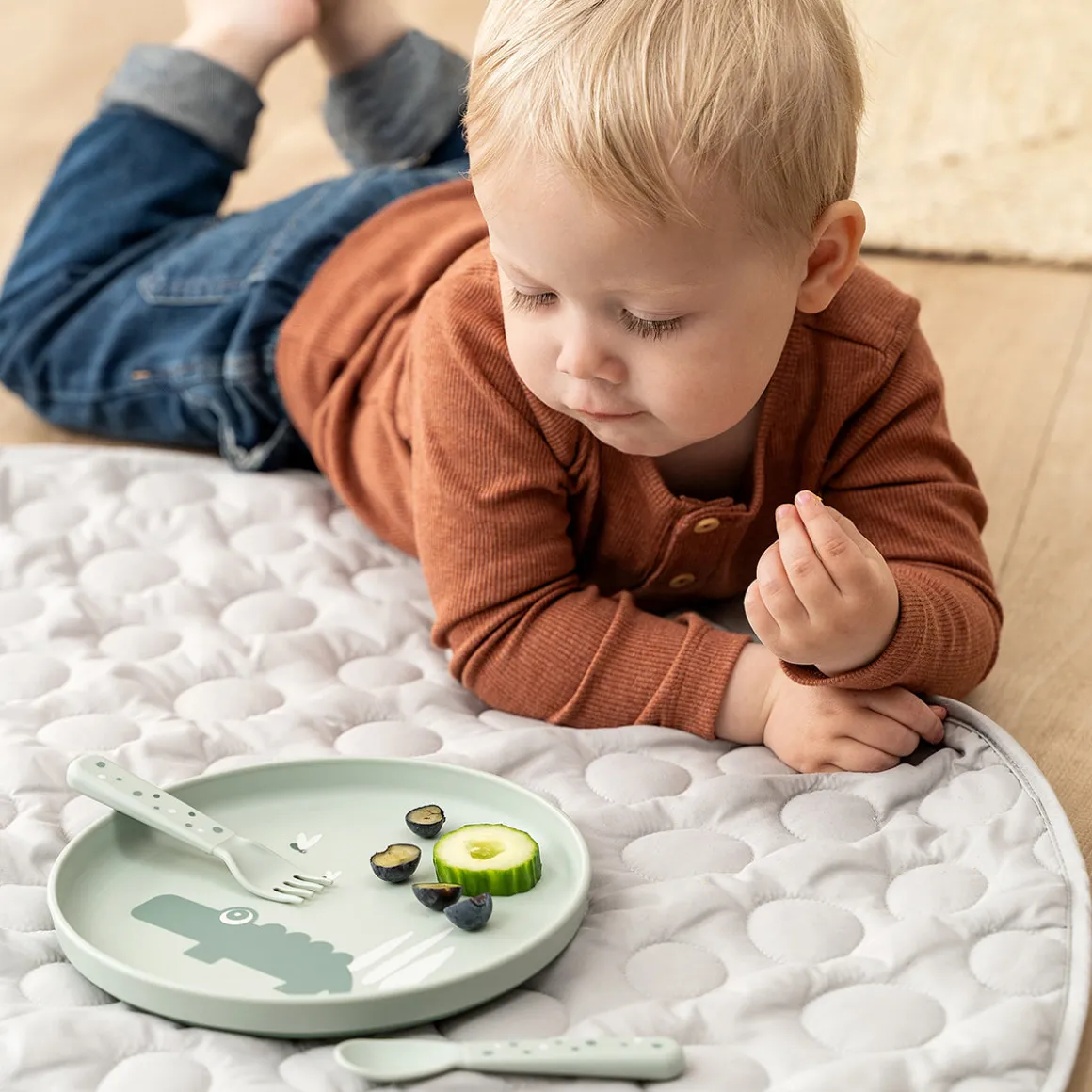 Foodie plate - Croco - Green