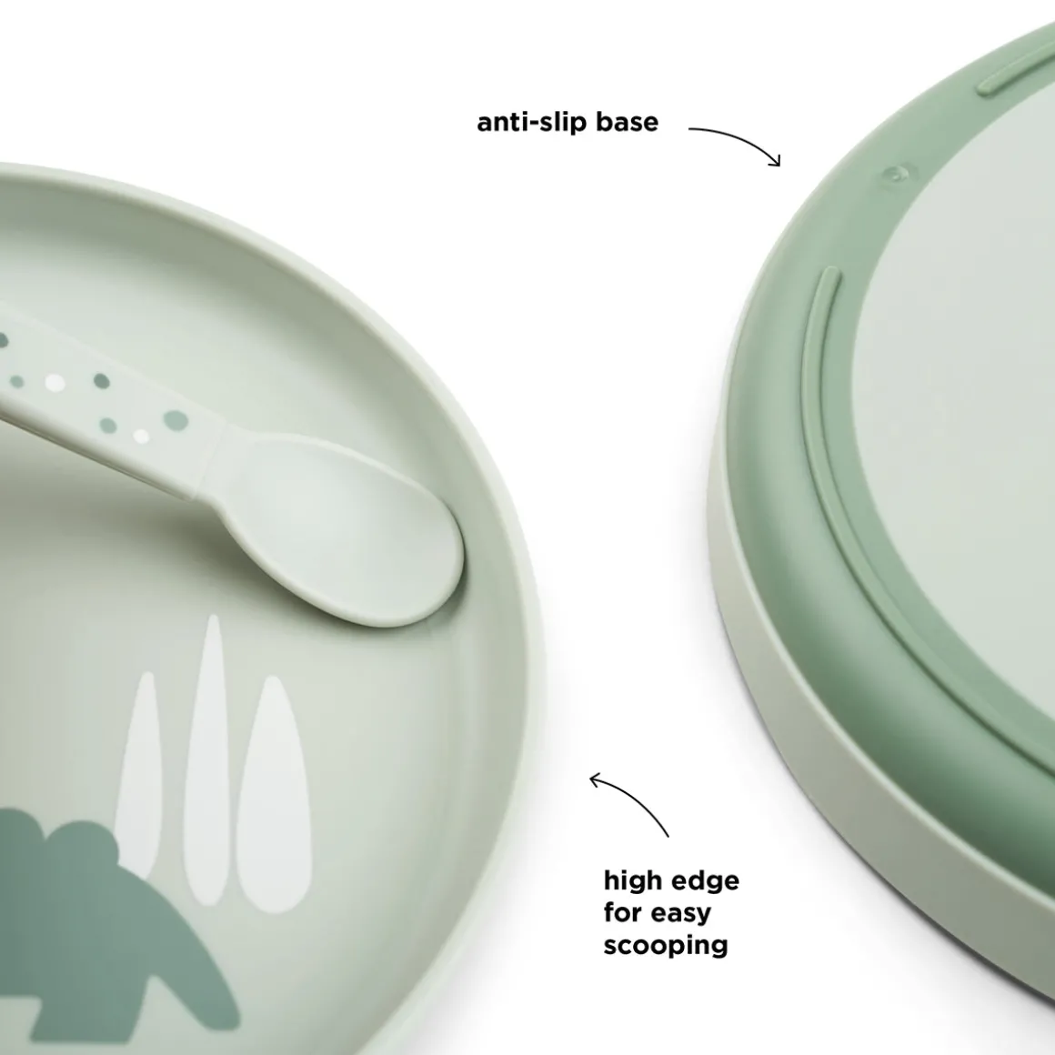 Foodie plate set - Croco - Green