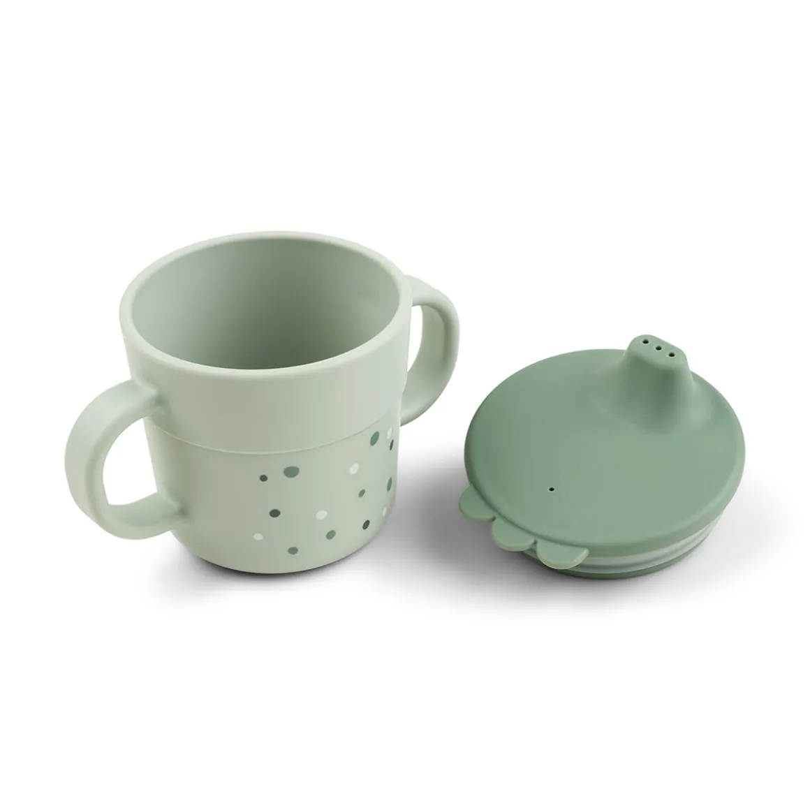 Foodie spout cup - Happy dots - Green