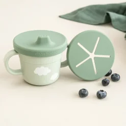 Foodie spout/snack cup - Croco - Green
