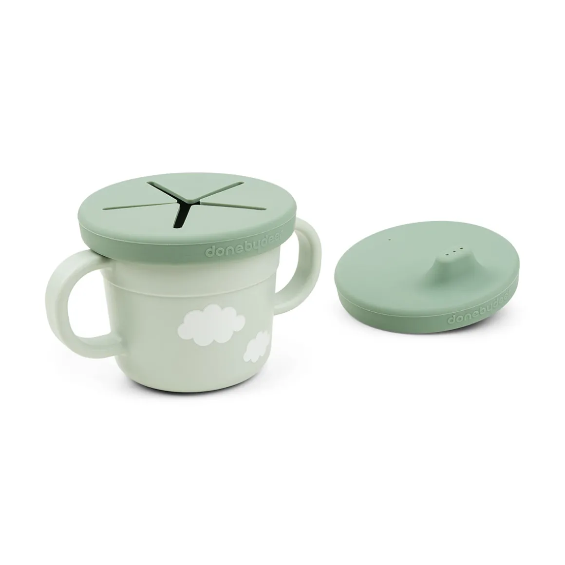 Foodie spout/snack cup - Croco - Green