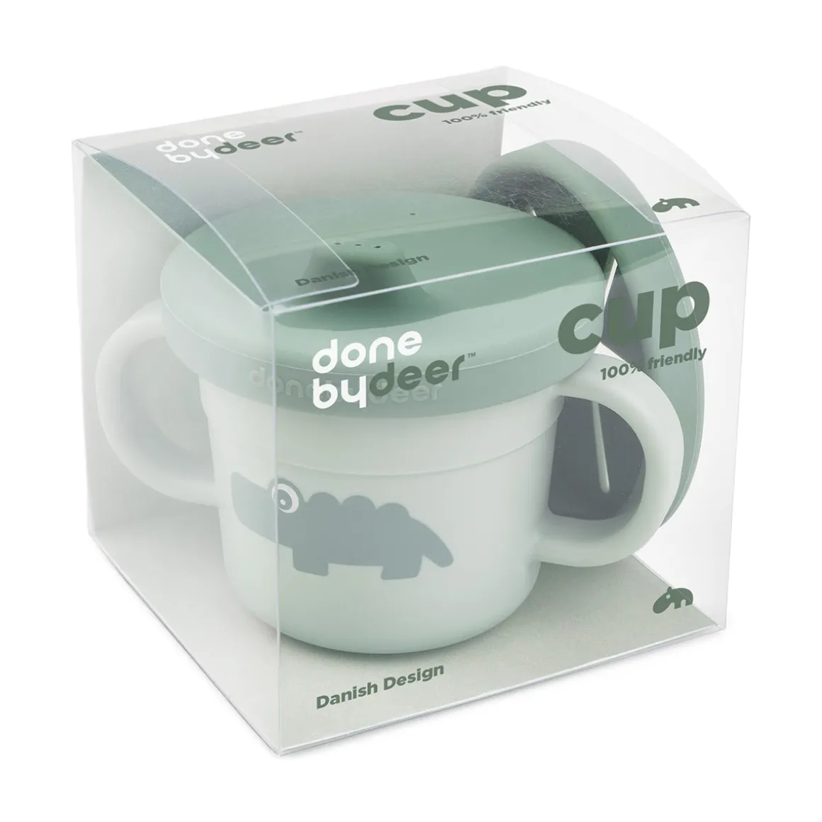 Foodie spout/snack cup - Croco - Green