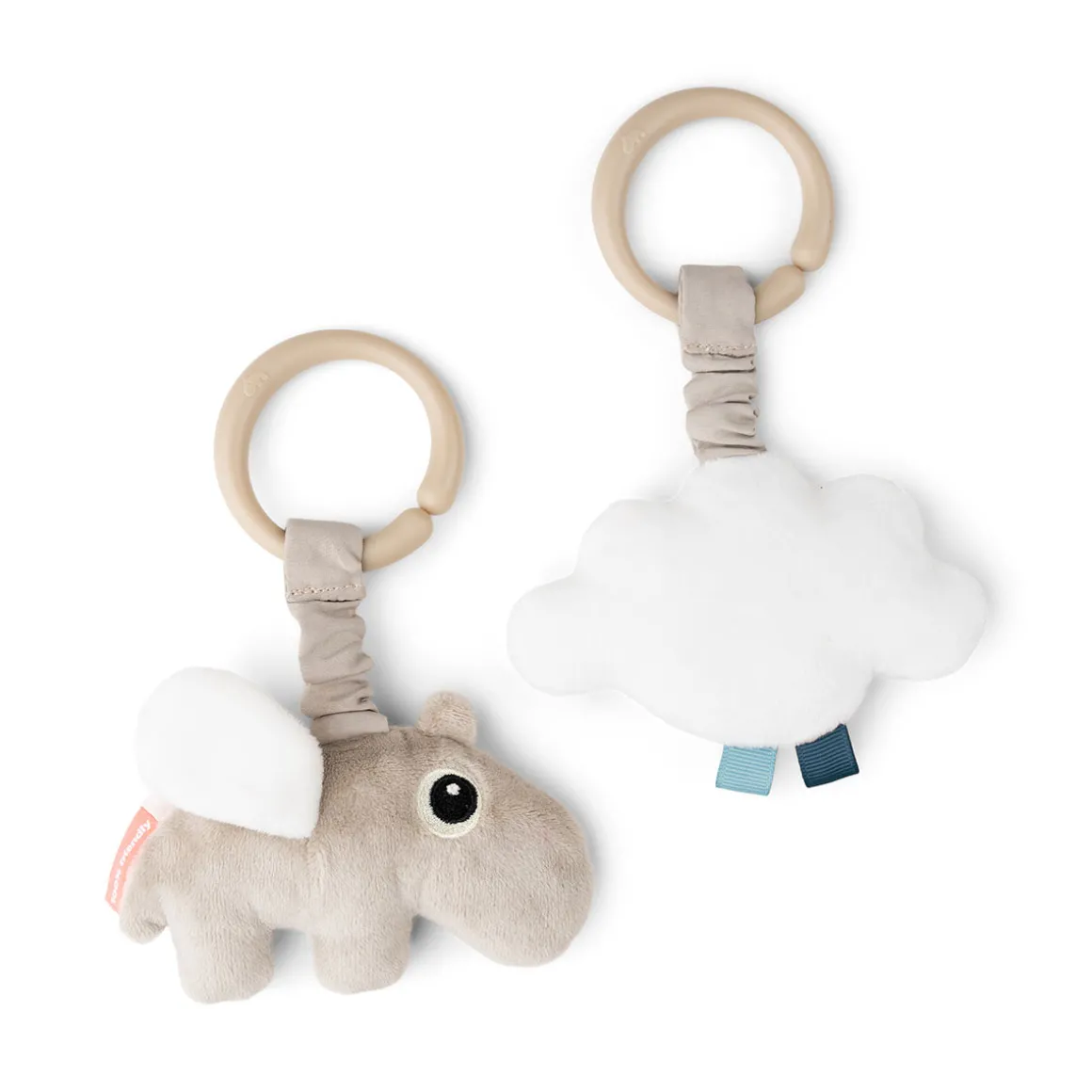 Hanging activity toy 2 pcs - Happy clouds - Sand